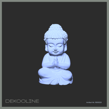 Kleine Deko Buddhafigur, hinten abgeflacht aus Raysin - Artikel-Nr. 1100025